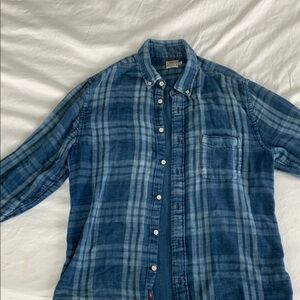 Blue Plaid Men's Shirt